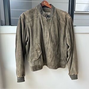 Robert Comstock Brown Vintage Leather Jacket Bomber